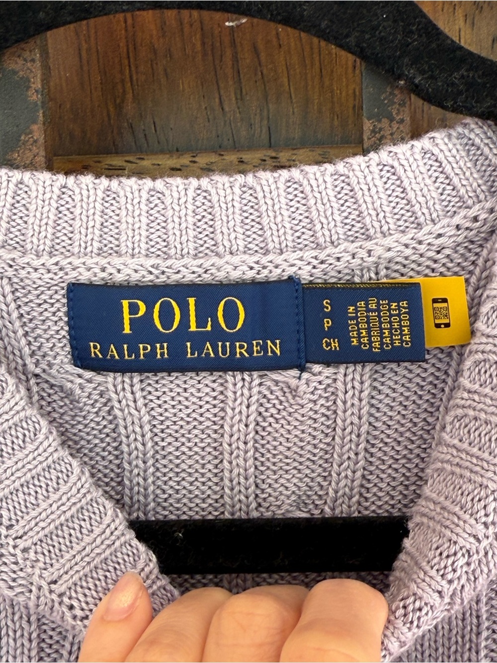Ralph Lauren Light  Lavender Cable Knit Short Sleeve Sweater Size XS, S, M, L - Picture 3 of 5